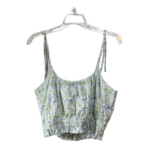 J.Crew Tank - Organic Cotton Ruffle-Waist Tank in Liberty® Lodden Fabric NWT - Picture 5 of 7